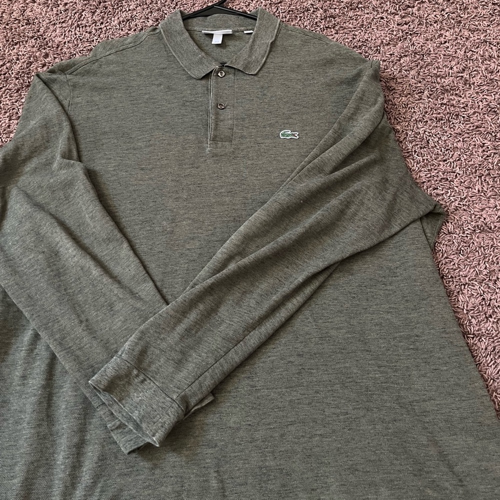 Lacoste Men's Green Long Sleeve Polo Shirt